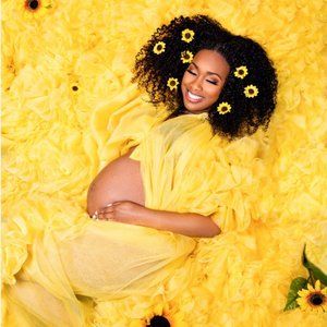 Yellow Tulle Maternity Dress